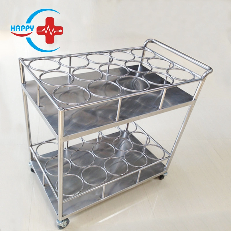 Hc-M034 Stainless Steel Trolleys Water Bottle Carts Hospital Logistics Cart