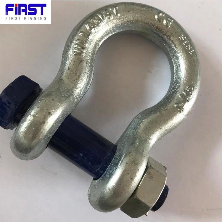 High Quality Galvanized Tensile G2130 Bow Shackle for Salvage Sea