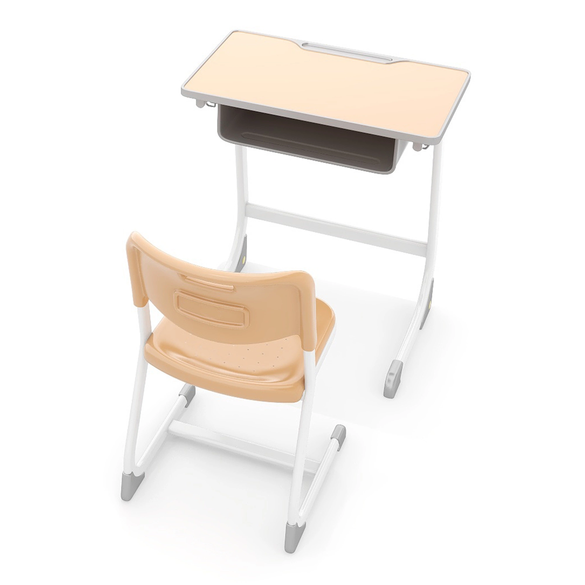 China Factory International Public School Student Children Furniture University Desk Chair Set