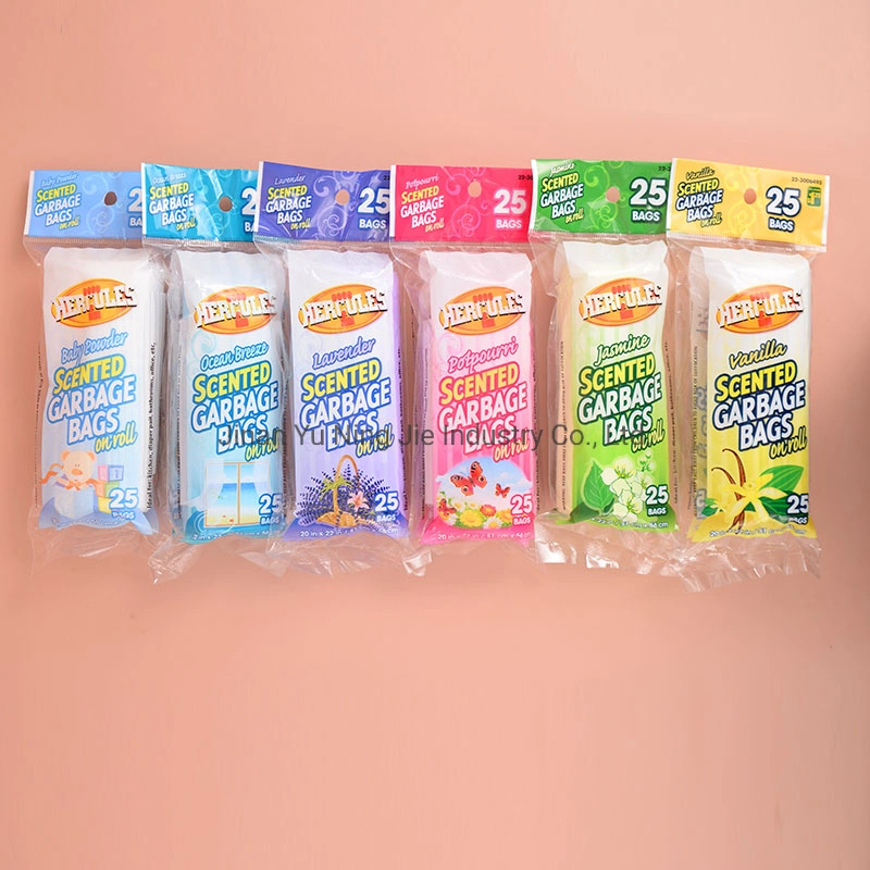 Scented Multi-Color Toilet Garbage Trash Bags on Roll