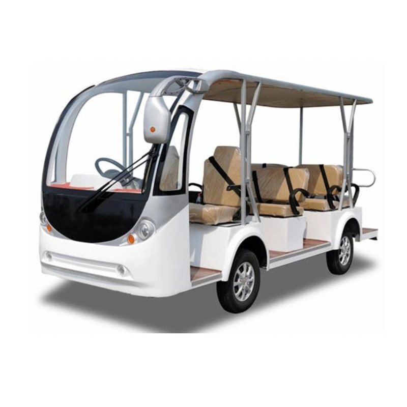 CE-Approved 7.5kw Motorized Electric Tourist Bus Low Speed Frame Stable Quality with CE