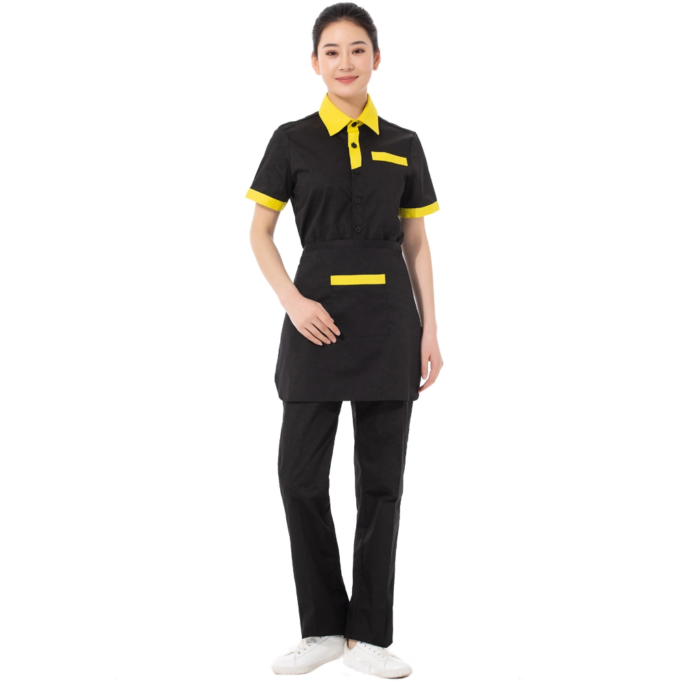 Wholesale/Supplier Hotel Restaurant Unisex Busperson Shirts Waiter Workwear Uniform
