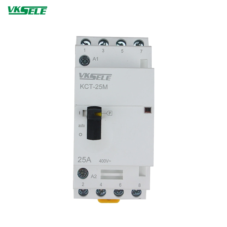 Kct-25m 4pole 25A Household Contatcor Manual Type 4no 4nc 2no2nc Modular Contactor