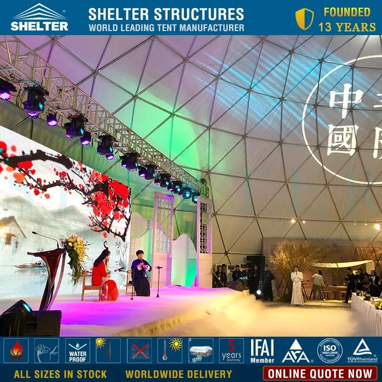 Luxury White Blockout Steel Frame PVC for Projection Wedding Party Event Marquee Tent Dome