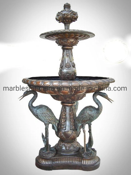 Escultura Animal personalizada Fuente de agua de Bronce para decoración de Jardín (B022)