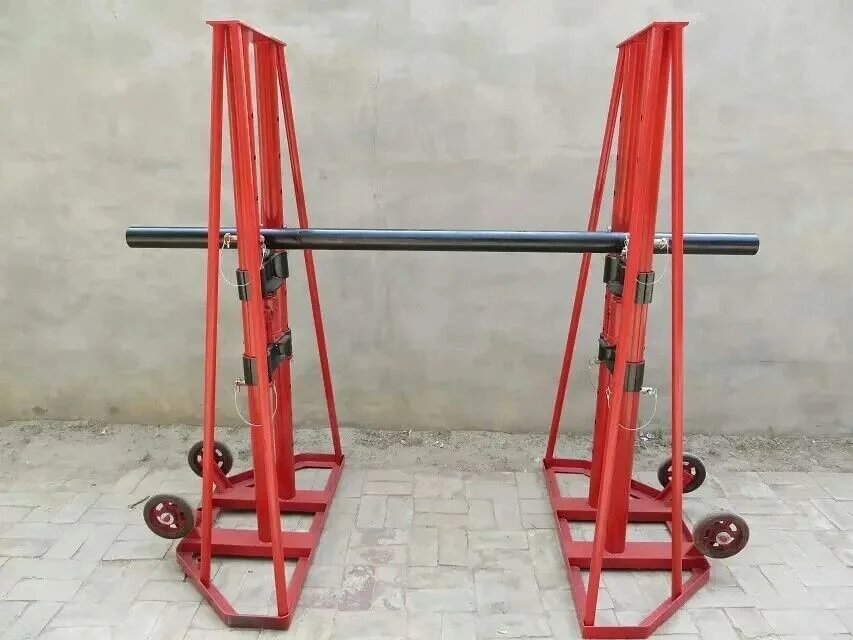 Adjustable Hydraulic Tools Electrical Cable Drum Stand Cable Drum Lifting Jack