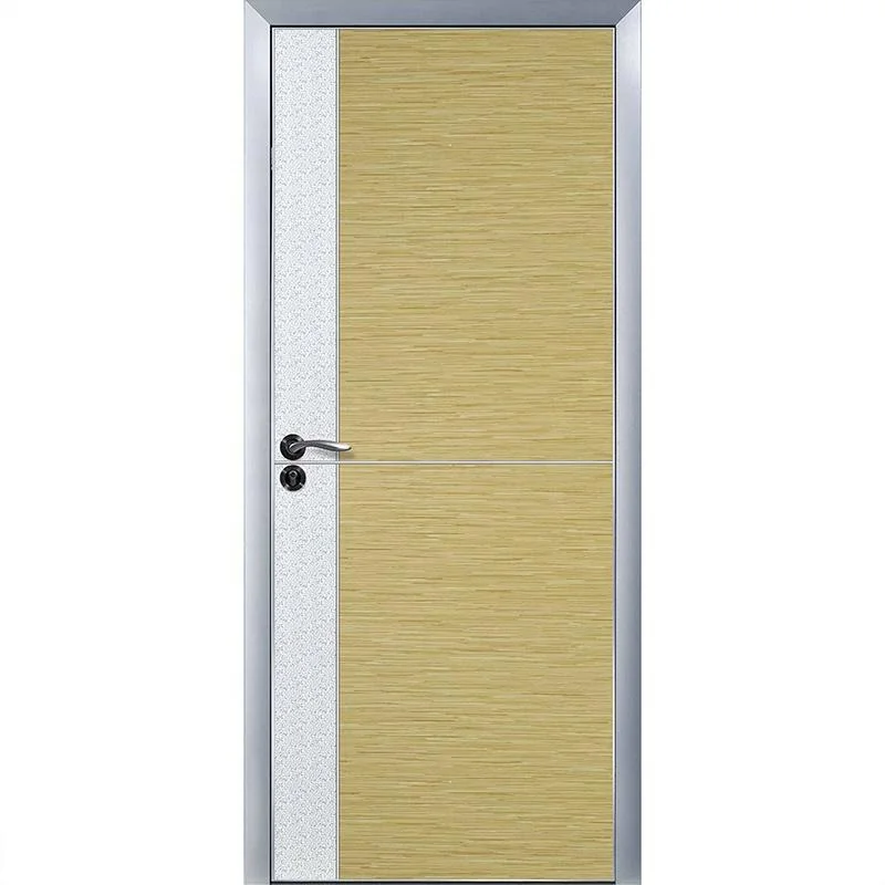 Hospital Aluminum Frame Wooden Door Ecotype School Wood Door with Aluminum Jamb