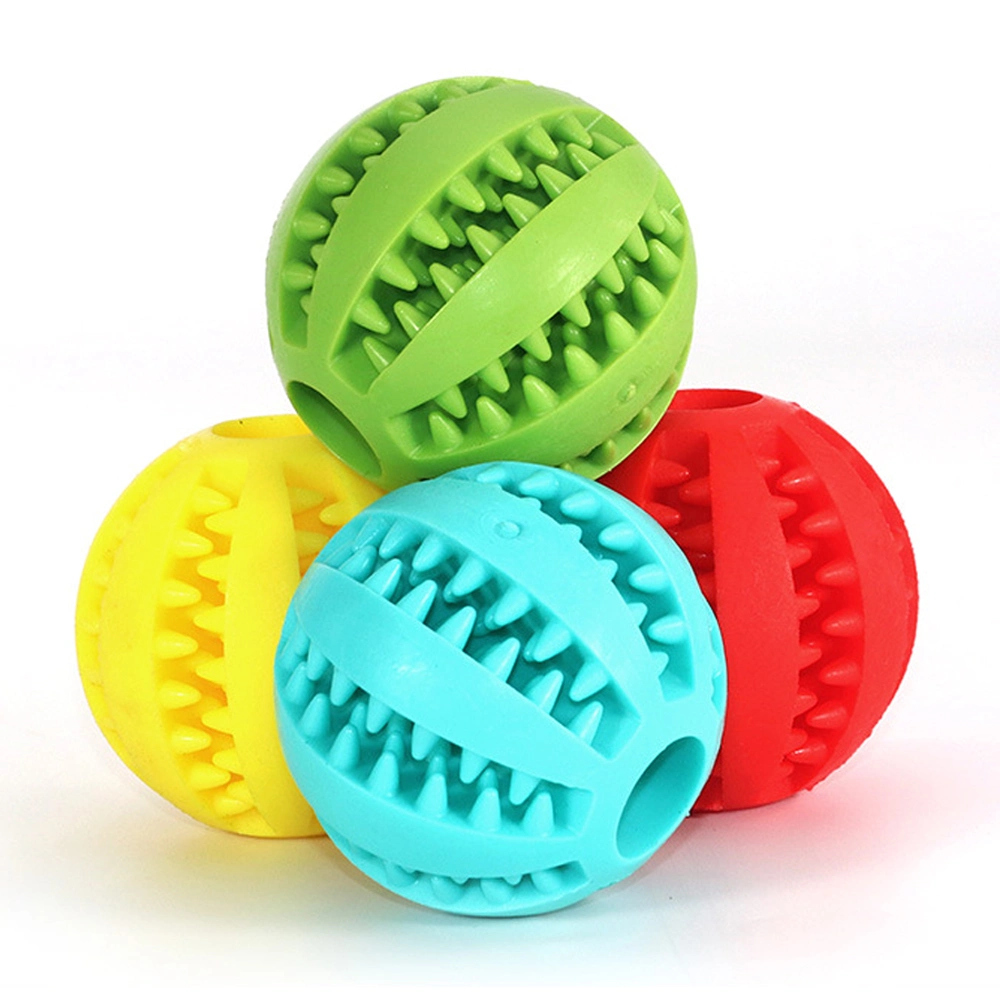 2021 New Dogs Balls Interactive Toys Pet Chew Teeth Cleaning Elasticity Rubber Ball