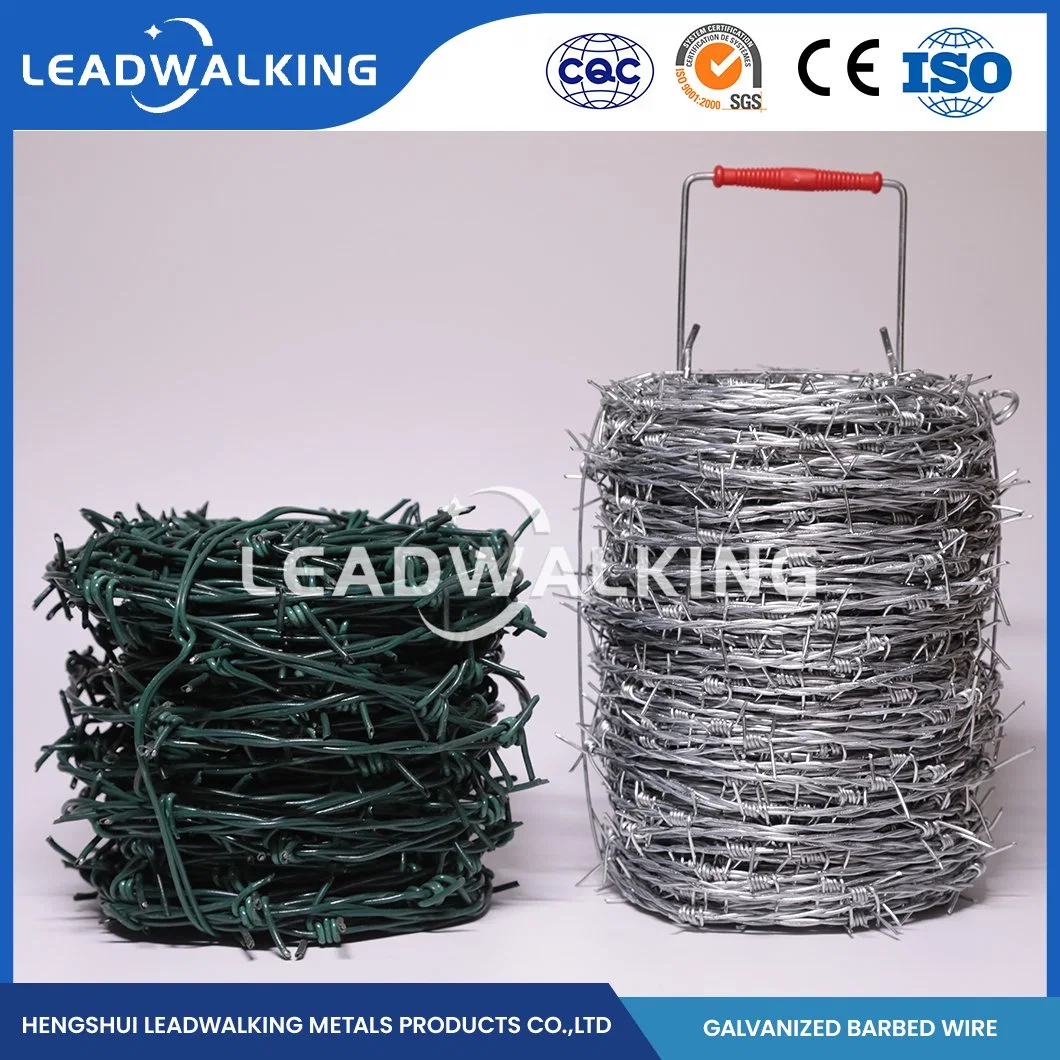 Leadwalking 500m Barbed Wire Roll Fabricators OEM Customized Zinc Coated Razor Types Wire China 10#X12# Swg Selling Galvanized Barbed Wire