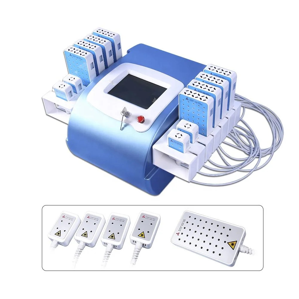 336 Diodes Lipo Laser Beauty Machine Dual Wavelength 12 لاصقات معدات صالون إزالة الخلايا السليوليت من Lipulaser