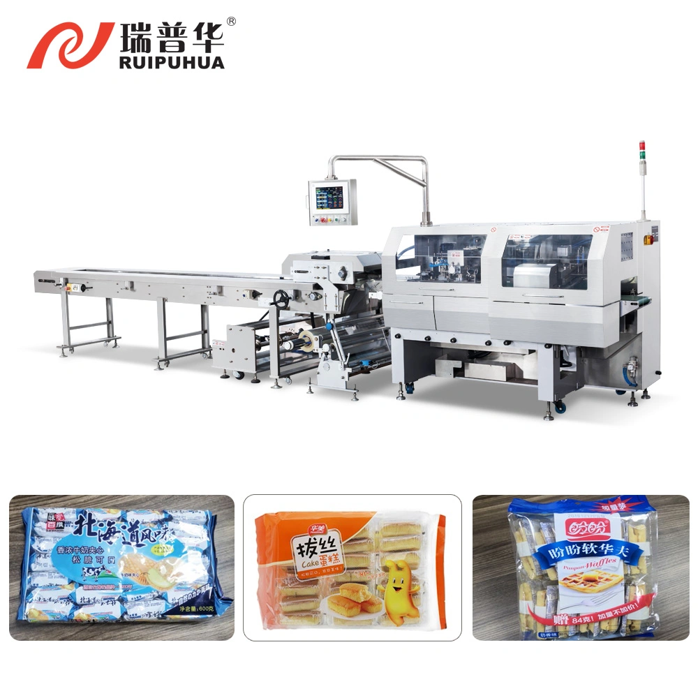 Taiwán Keed High Speed Automatic Flow Wrapping Food Wet Tissue Máquina de embalaje horizontal Multipack de tela de esponja de fideos instantáneos