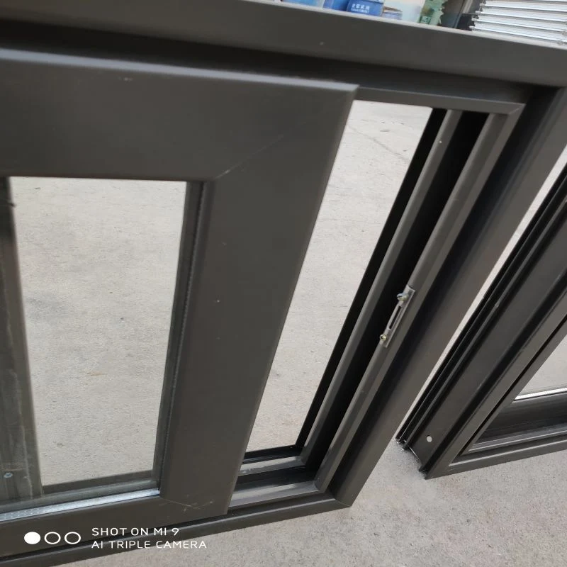 Casa personalizada puerta corrediza de vidrio templado del Interior de aluminio de doble puerta corredera silencioso