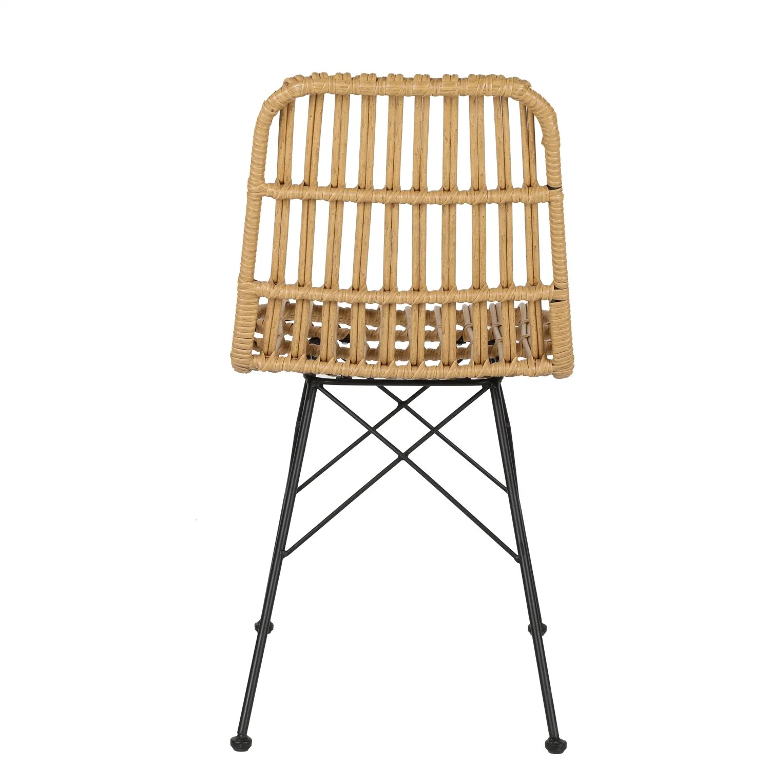 High Class Metal Rattan Wedding Rattan Outdoor French Bistro Chair