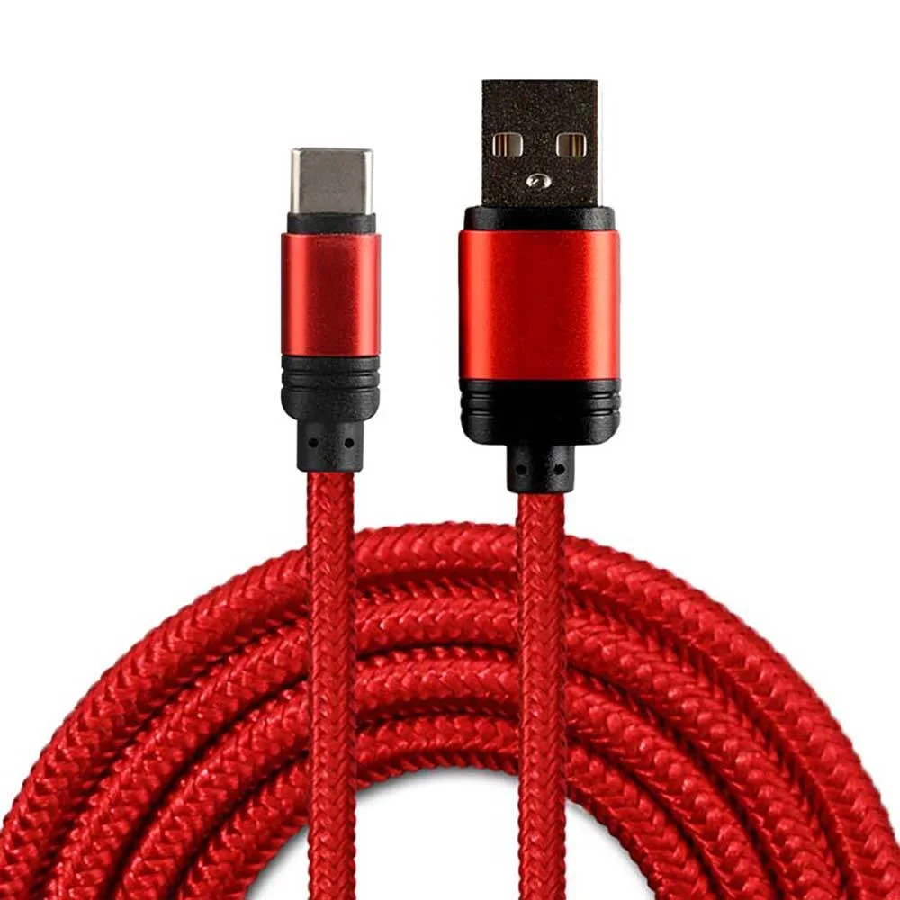 Nylon Braided Aluminum Alloy USB Cable Mobile Phone