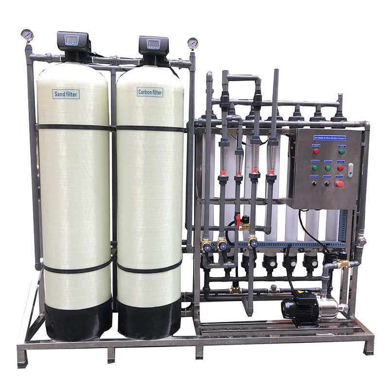3500L/H de reciclaje de ultrafiltrado de maquinaria de tratamiento mineral beber RO-UF del sistema de la planta de purificación de agua de piscina equipamiento precio de fábrica de la máquina