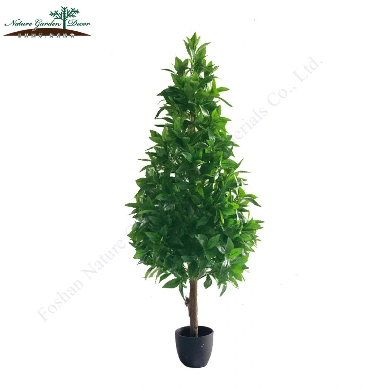 4 Pés Topiary planta artificial Jardim Faux ornamentais Árvore de folha de louro