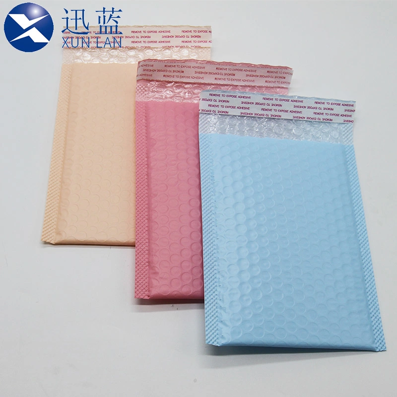 30*36 Cm Good Looking-Appearance Packing Materials for Cosmetics Hot Sale Pink Poly Air Bubble Bag