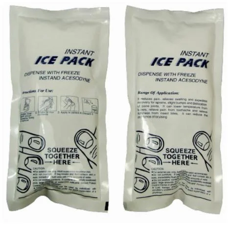 Pack de glace jetables pour le mal de dents, maux de tête de soulager la douleur sac de glace froide instantanée Pack