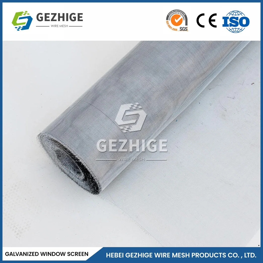 Gezhige Custom Magnetic Window Mesh Großhändler Verzinkter Edelstahl Sicherheit Fensterschirm China Korrosionsbeständigkeit Verzinkter Eisendraht Fensterschirm