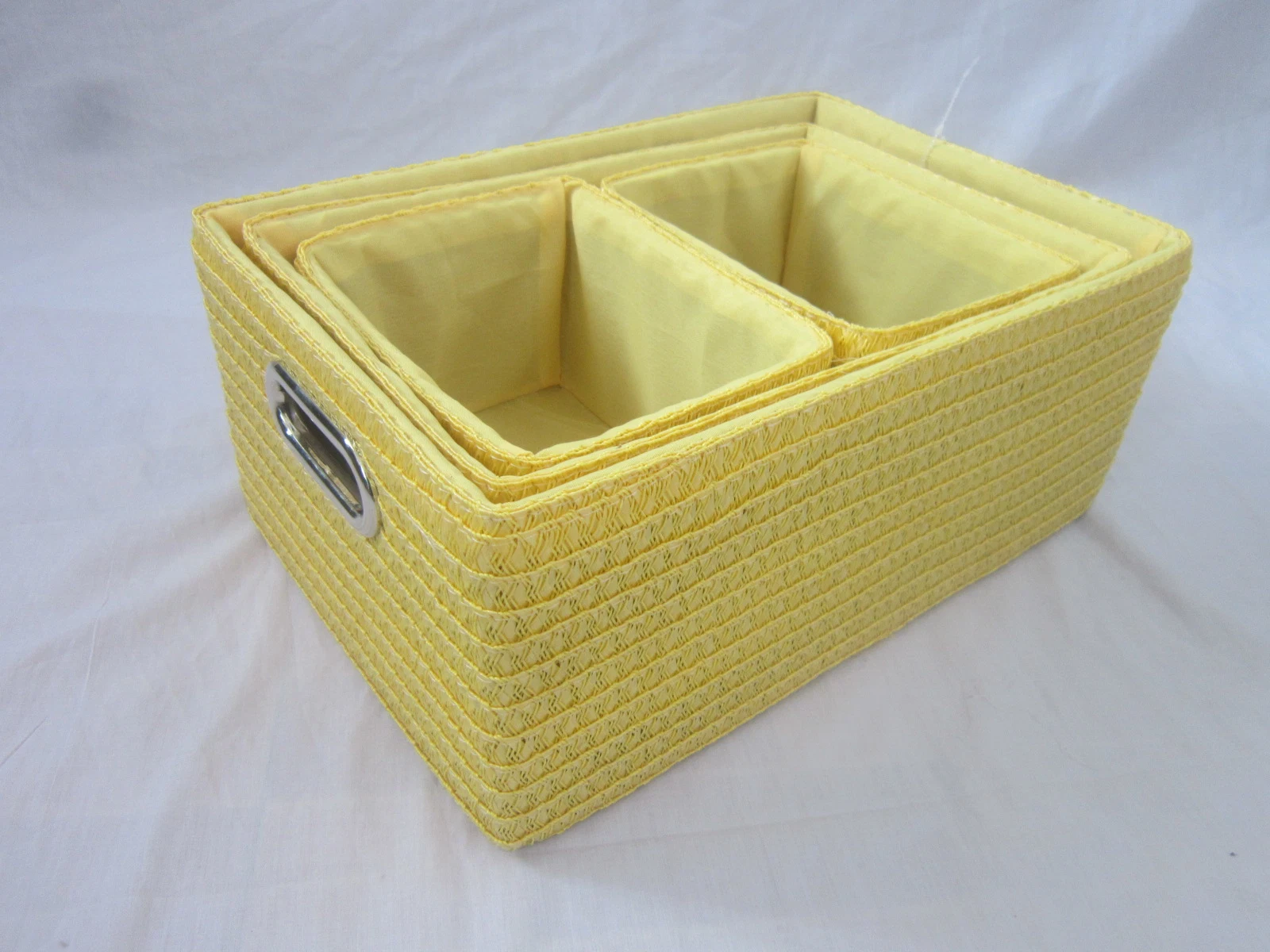 4 Correia PP Hand-Woven Eco-Friendly Compartimento de Armazenamento Box