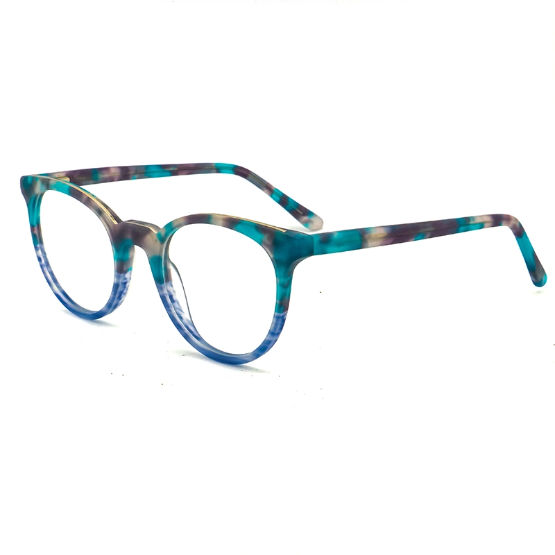 Newest Free Samples Women Colorful Optical Frame with Metal Eyeglass