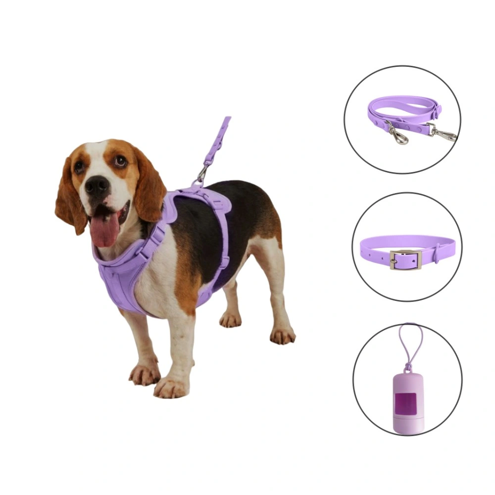 New Pet Supply Dog Collar and Leash PVC Waterproof Pet Accessories