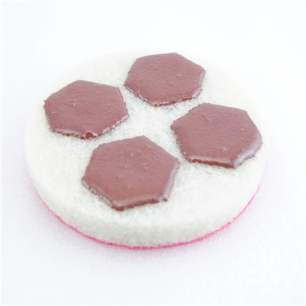 Round Diamond Hand Polishing Pads Hook & Loop /Sponge Pads