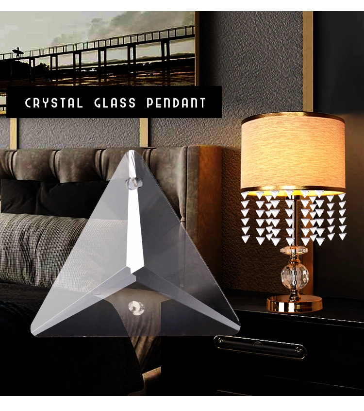 Transparent Triangle Crystal Prism Pendnat for Chandelier Parts