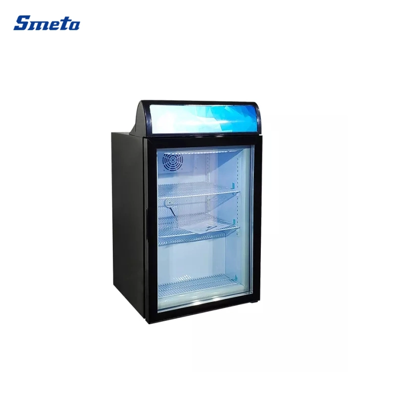 Smeta 98L Glass Door Freezer Commercial Ice Cream Counter Top Display