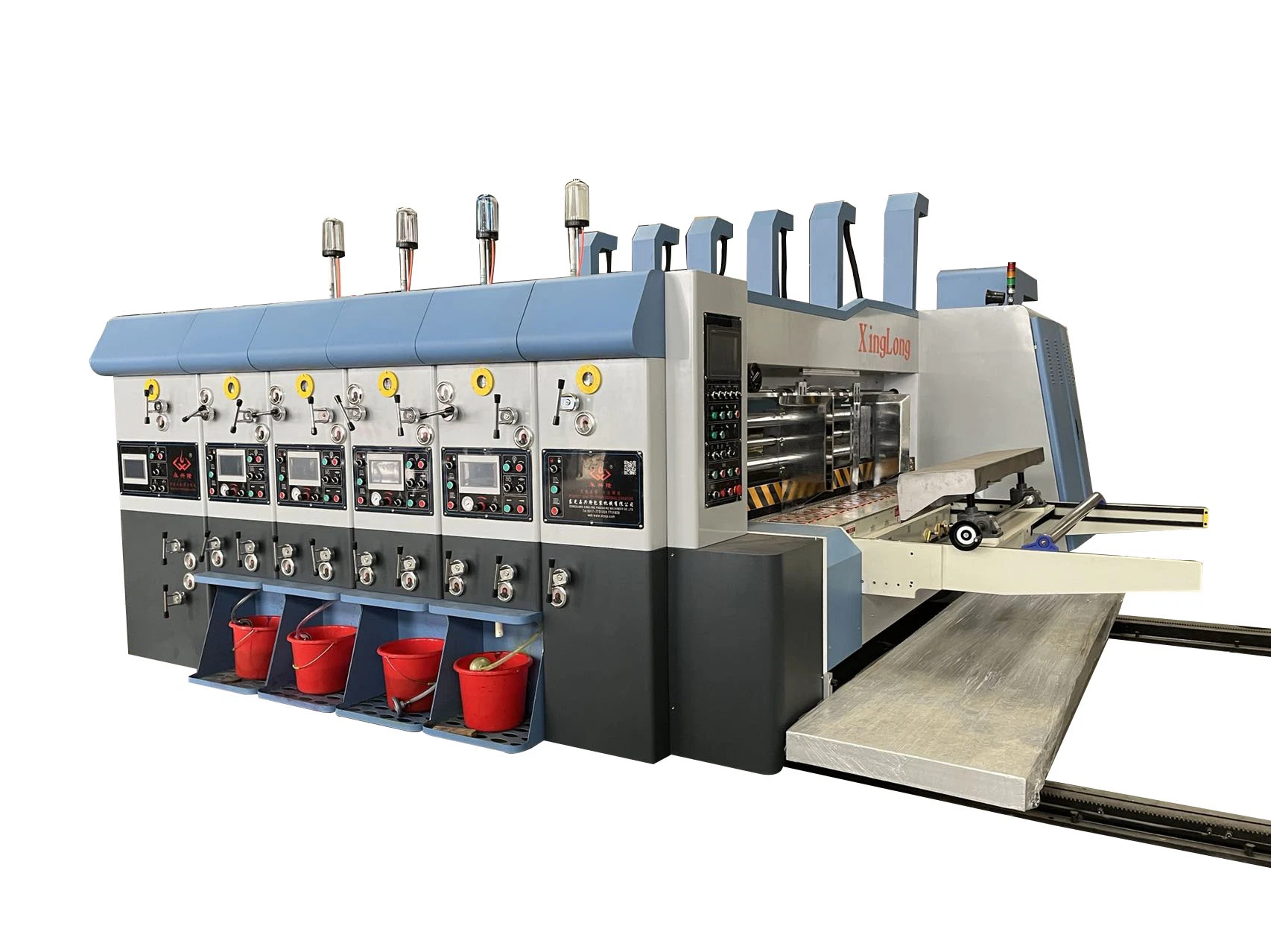 Multi Color Printing Roller Die Cutter Slotting Machine Corrugated Cardboard Slitter Machine