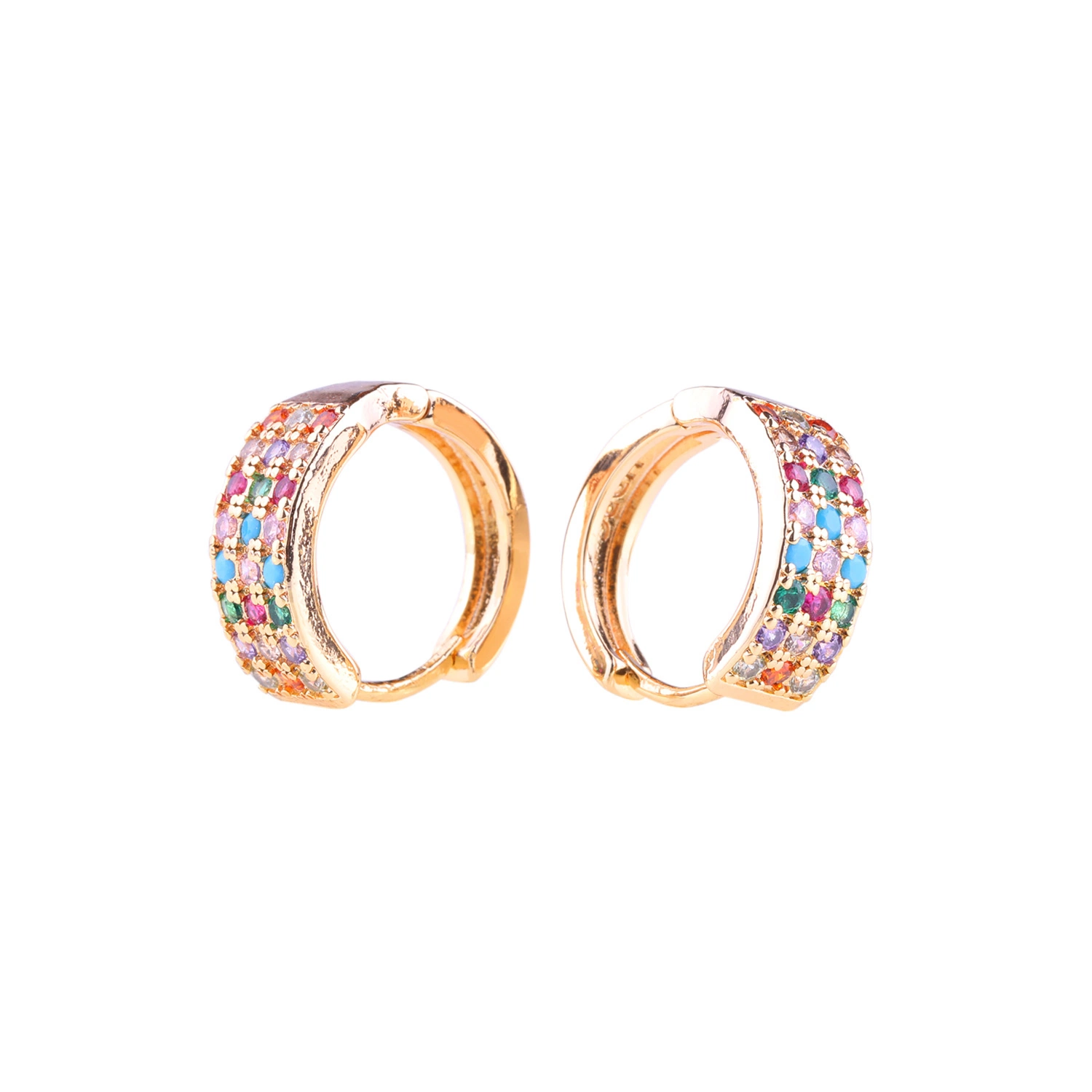 Decoration Jewellery 18K 14K Gold Plated Hoop Earring with CZ Pearl