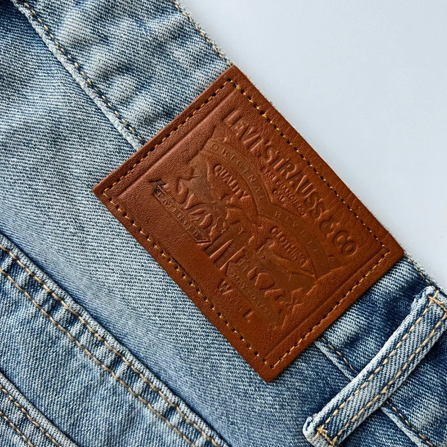 Además de tamaño personalizado bordado de algodón Loose-Fitting lavado Vintage Denim Jeans hombre