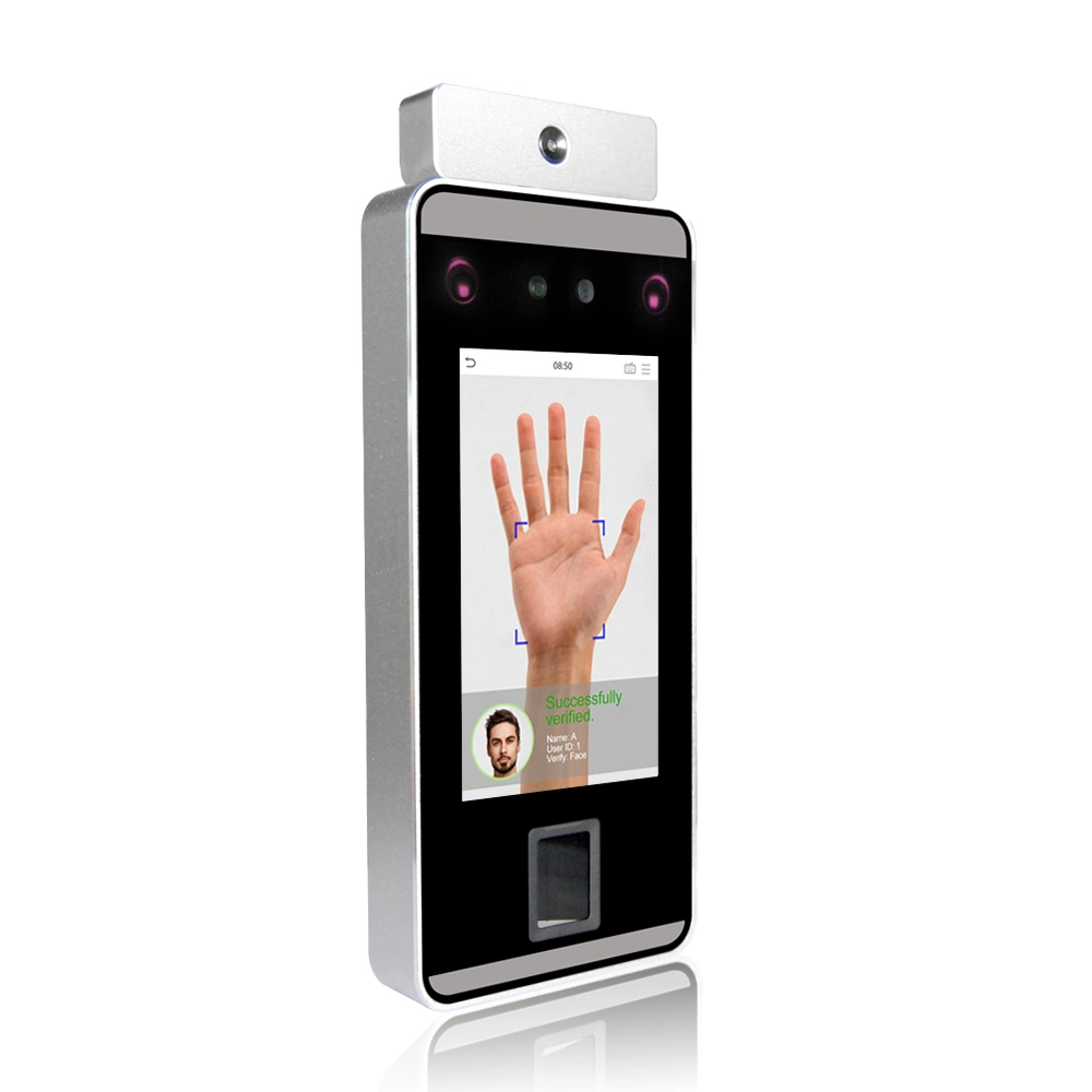 Speedface V5L td la reconnaissance faciale et des empreintes digitales de fréquentation de temps avec la température du corps humain Scanner (FacePro1-TD)