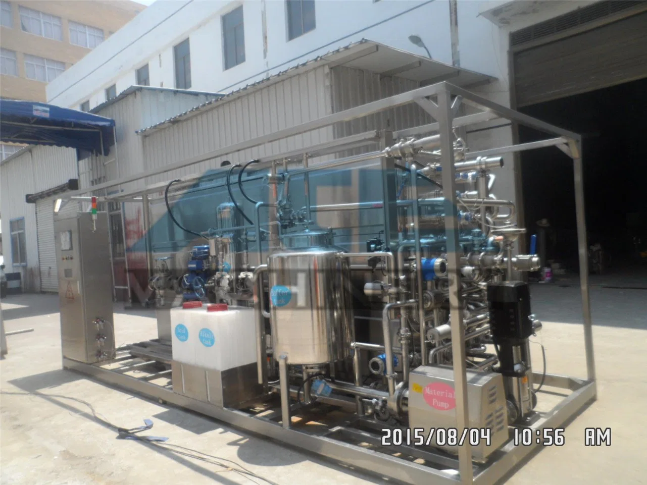 1ton Per Hour Juice Uht Sterilizer Milk Pasteurizer Machine Fruit Pulp Sterilizer