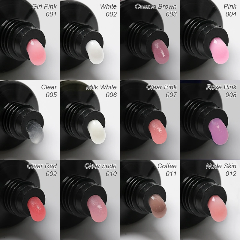 HS Poly Acryl Gel Supplier Professional Private Label 12 Colours Free Samples UV Poly Nail Gel Polish for Extension