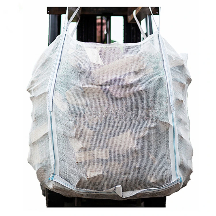 Big Bags aus gewebten Mesh-Taschen, belüftete Schüttgüter PP 1000kg Für Brennholz Brennholz Trockentasche