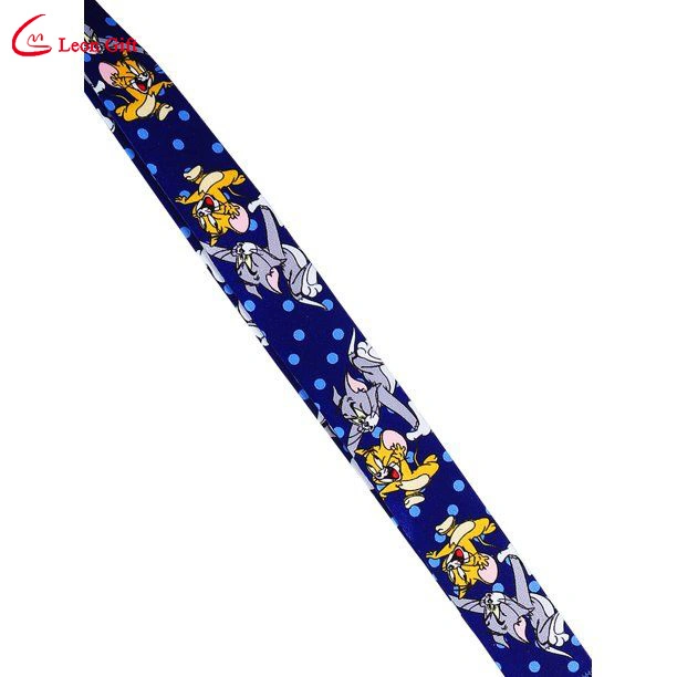 Leon China Wholesale/Supplier Custom Logo Neck Strap Polyester Woven Nylon Printing Sublimation Ribbon Heat Transfer ID Card Holder Lanyards for Promotion Gift