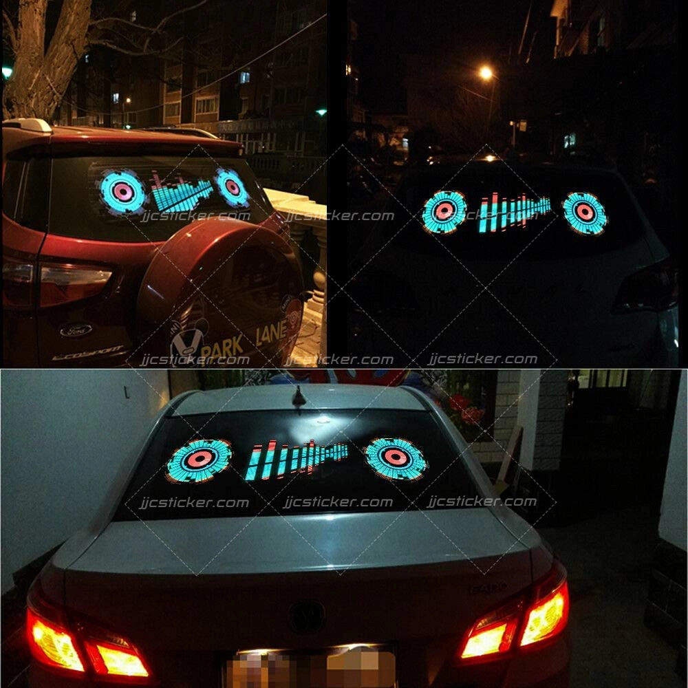 EL Panel Glow Custom LED Light Activated Flashing Car Sticker