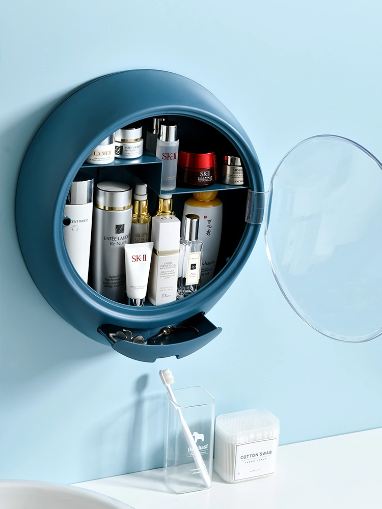 Space-Saving Wall-Mounted Plastic Makeup Organizer Boxes