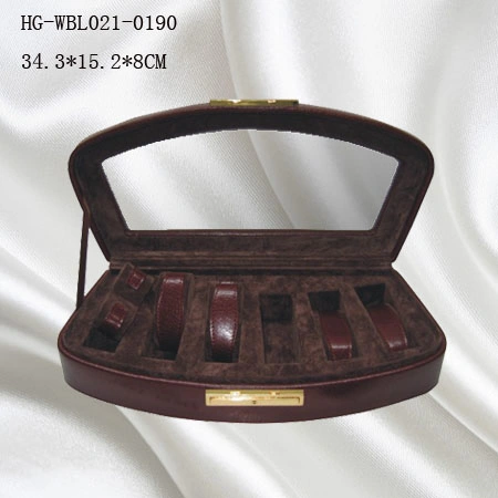 Wholesale/Supplier Luxury Round Leather Watch Box of 6 Slots