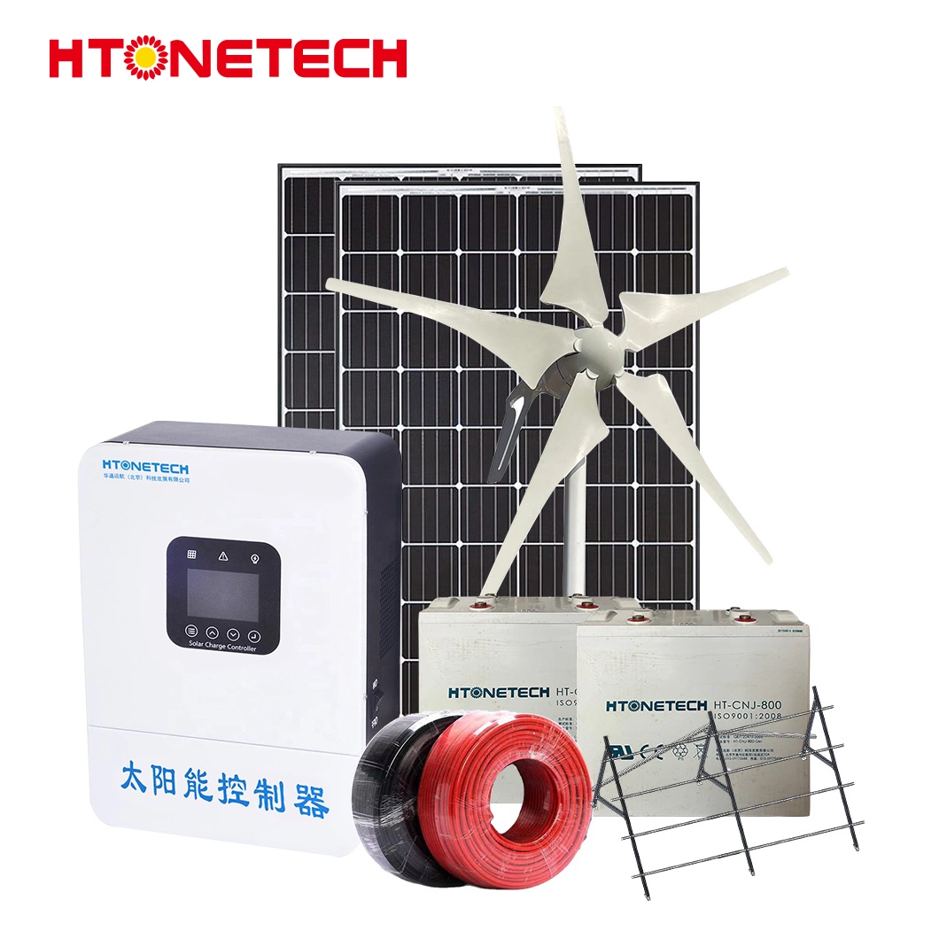 Htonetech Monocrystalline Canadian Solar Panels Manufacturers Outdoor Solar Energy System Power Station China Solar & Wind Hybrid Home Power Systems