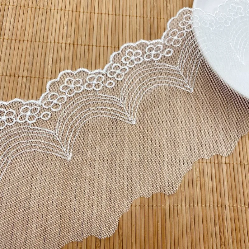Polyester Silk Mesh 2 Strands of Good Quality Flower Mesh Embroidery Wedding Dress Handmade Accessories Lace