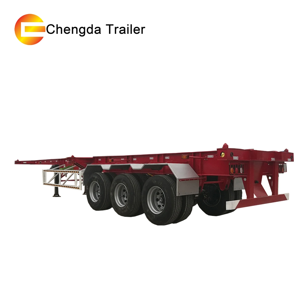 3 Axles 45 FT Container Transportation Carbon Steel Skeleton Trailer Chassis for Sale to Equipment