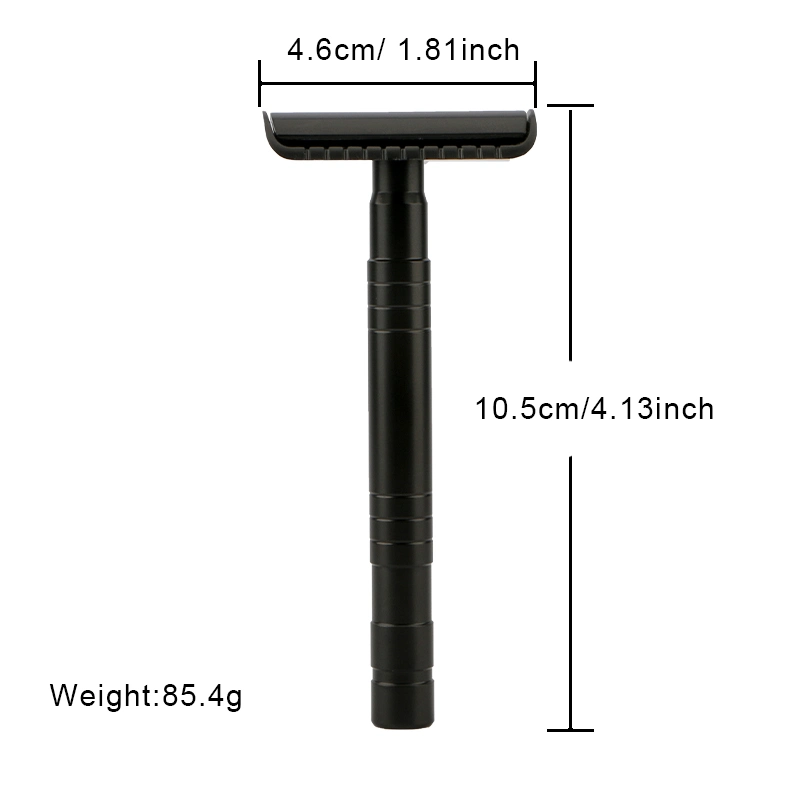 Black Safety Razor Matel Handle Double Edge Razor Mens Shaving Razor