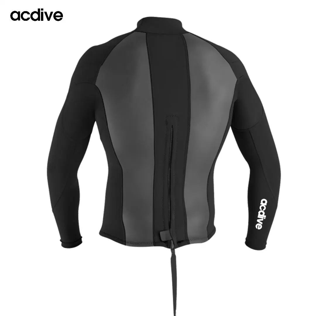 Acdive espalda malla Zip piel 3mm neopreno profesional Surf Diving Top deportivo Aqua para adultos