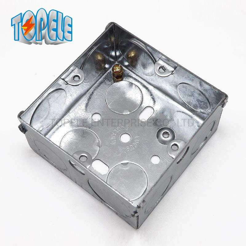 Galvanizado de acero de 1 de la pista 3X3 35mm de profundidad Gi conducto metálico eléctrico Cable cajas de interruptores /Gi caja de conductos