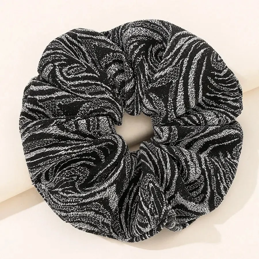 New Bright Silk Print Floral Hair Ties Large Intestine Scrunchies Silky Temperament Accessories