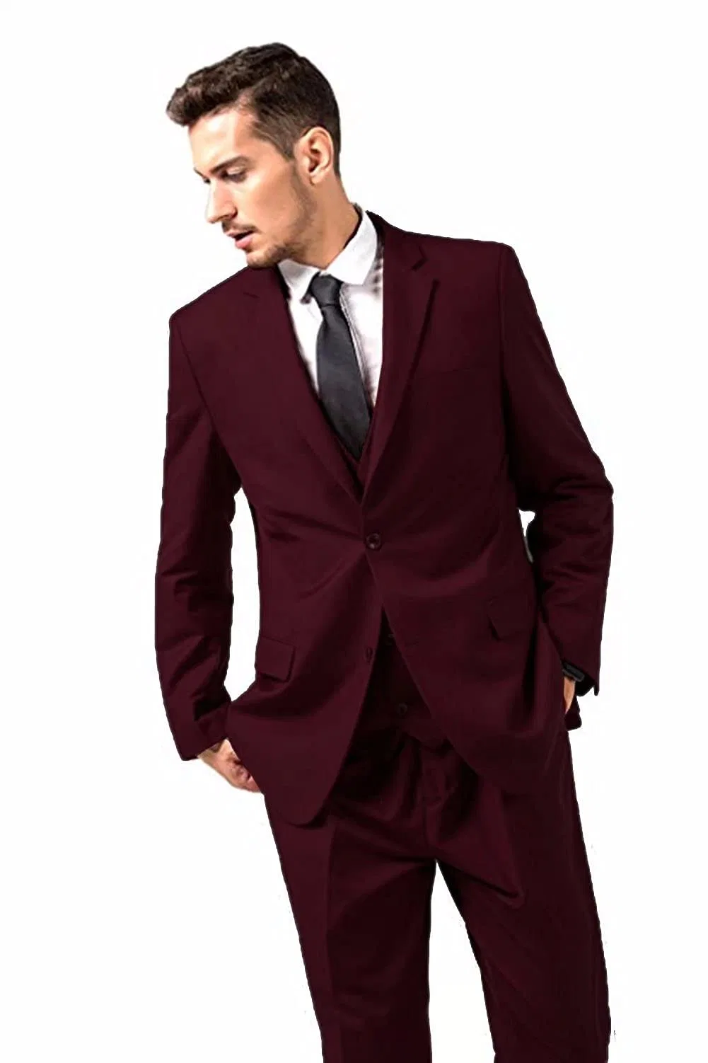 Premium 3-Piece Men's Suit Set - Sleek Fit for Groomsmen and Prom