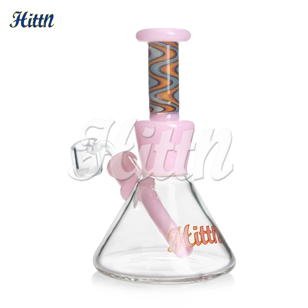 Fábrica de Navidad Promoción Hittn 6,5 pulgadas Mini tubo de agua americano Color vaso DAB Rig tubo de vidrio para fumadores