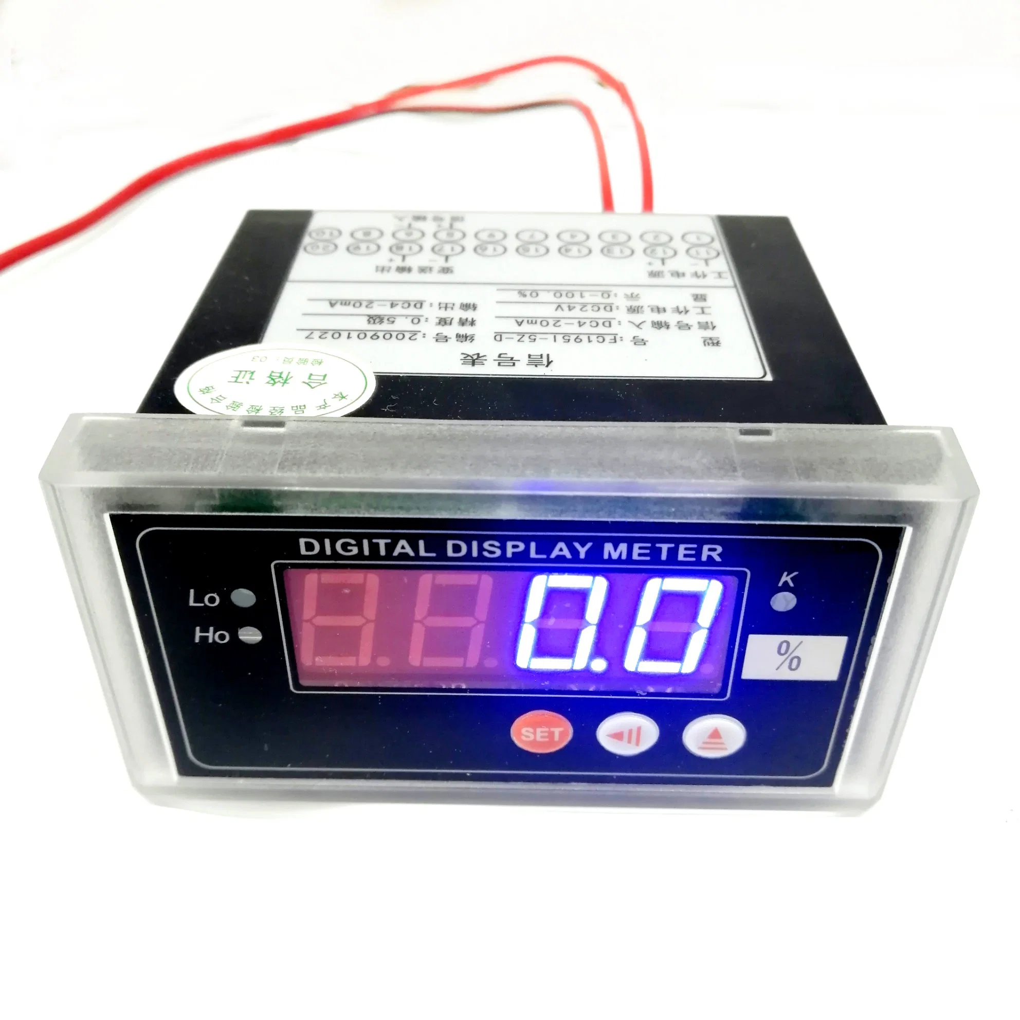 0-190ohm/240-33ohm/4-20mA/0-5V Widerstandseingang 52mm rund Wasser-/Kraftstoff-/Ölstand-/Temperatur-/Druckanzeige mit Rot Zeiger Weiß/Schwarzes Zifferblatt